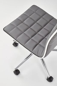 Kancelárska otočná stolička TIROL — ekokoža, viac farieb Čierna