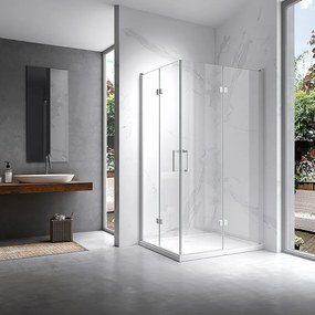 BPS-koupelny Obdĺžnikový sprchovací kút HYD-OK12B 100x80 biela/transparent - bez vaničky