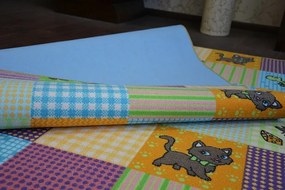 Detský kusový koberec PETS modro-fialový
