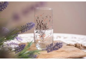 Pohárik na nápoj s levanduľou Lavander Garden - Ø 6*14 cm / 280 ml