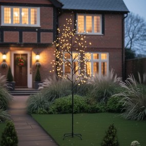 Vianočný stromček čierny 200 cm vrátane LED IP44 - Vixen