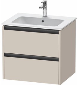 DURAVIT Ketho 2 závesná skrinka pod umývadlo, 2 zásuvky, 610 x 480 x 550 mm, taupe matná, K25262091910000