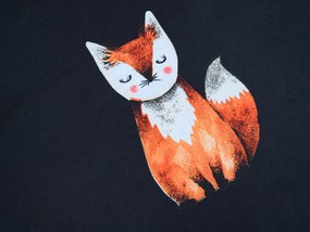 Obliečky z mikrovlákna FOXES čierne Rozmer obliečky: 2 ks 70 x 80 cm | 160 x 200 cm