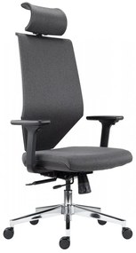 Kancelárska ergonomická stolička EDGE — látka, sivá, nosnost 150 kg