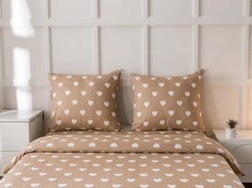 Obliečky z mikrovlákna CARAMHEART hnedé Rozmer obliečky: 2 ks 70 x 90 cm | 200 x 220 cm