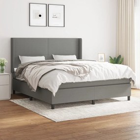 Boxspring posteľ s matracom tmavosivá 180x200 cm látka 3131290