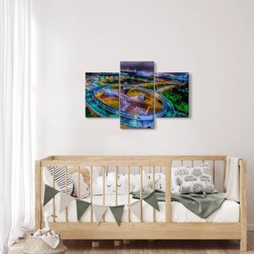 Obraz - panoráma nočného mesta (90x60 cm)