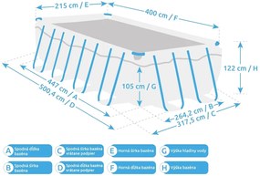 Marimex | Bazén Marimex Florida Premium 2,15x4,00x1,22 m s pieskovou filtráciou a príslušenstvom - motív RATAN | 19900124