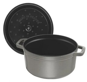 Staub Cocotte okrúhly hrniec 16 cm/1,2 l sivý, 1101618