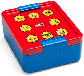 Set červeno-modrého desiatového boxu a fľaše na pitie LEGO® Iconic