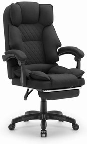 Ergonomická kancelárska stolička HC-1031 s podnožkou - čierna