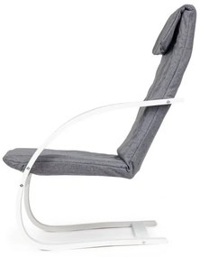 ModernHome Relaxačné kreslo sivá / biela, TXWQM-31 WHITE / GRAY