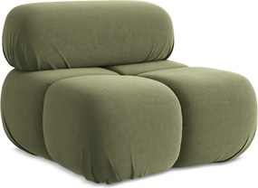 Svetlozelený zamatový modul pohovky Lokua – Makamii