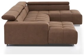 Rohová sedacia súprava do U TROPEA pravá hnedá