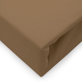 JERSEY PRESTIERADLO 200X220 CM, VÝŠKA 30 CM HNEDÉ