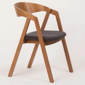 Stima stolička GURU buk s čalúneným sedákom Vyberte odtieň ->: Dub, Vyberte látku ->: LUX Antracit 6