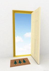 Rohožka 3 stromy zelená 105669 – na von aj na doma, 45x75, zelená, chodba / predsieň, Hanse Home