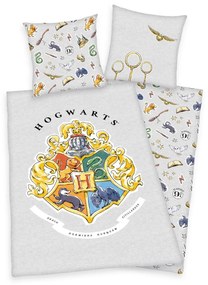 Herding Bavlnené obliečky Harry Potter sivá, 140 x 200 cm, 70 x 90 cm