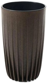 Kvetináč STRIPPED ECO II 30 cm kávovo hnedý