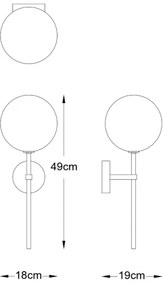 Zuma Line W0606-01A-2GAC - Nástenné svietidlo MILAN 1xG4/2W/230V zlaté