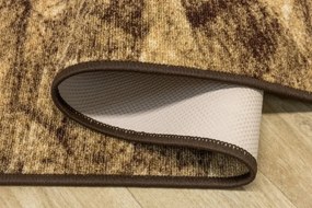 Protišmykový koberec BRUSH 17 hnedý / béžový