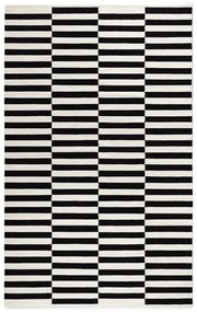Čierno-biely obojstranný ručne tkaný vlnený koberec 200x300 cm Donna – Hanse Home