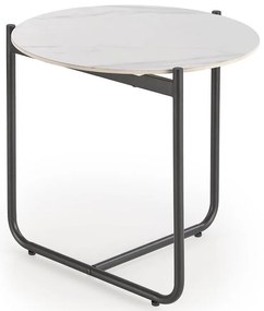 Konferenčný stolík Acuna S biela mramor/čierna