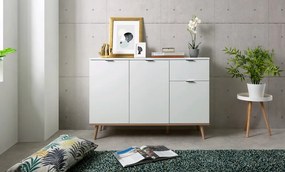 Skrinka so zásuvkou Göteborg, biela / dub sonoma