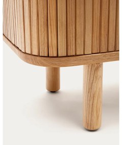 Skrinka v dekore jaseňa s posuvnými dverami v prírodnej farbe 110x160x40 cm Mailen – Kave Home