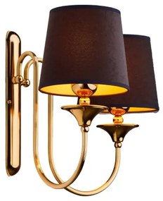 Jupiter 1953 - Nástenné svietidlo BATUMI 2xE27/40W/230V čierna/mosadz