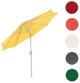 Slnečník N18 Ø 2,7 m sklopná polyester/hliník - žltá