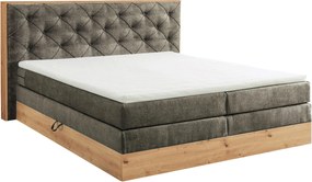 XXXLutz BOXSPRINGOVÁ POSTEĽ, 180/200 cm, hnedá, sivá, prírodná farba Esposa - Postele - 002220039804