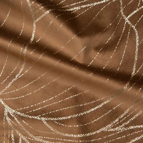 Hnedý dekoračný behúň s potlačou kvetu