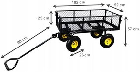 Záhradný vozík 2v1 v zelenej farbe