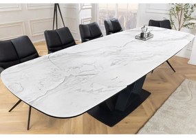 Rozkladací jedálenský stôl 45177 180/220/260 x 90cm White Ceramik  - Komfort-nábytok