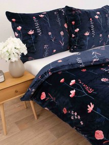 Predĺžené obliečky mikroplyš Exclusive – Vlčie maky tmavo modré