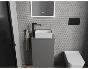 Mexen Nadia, umývadlo na dosku 36x23x12 cm, biela lesklá-čierny okraj, 21613607