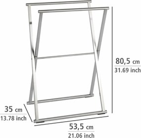 Wenko LAVA skladací vešiak na uteráky – strieborný