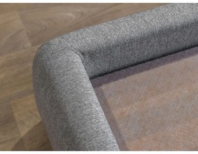 Béžová čalúnená dvojlôžková posteľ s úložným priestorom a roštom 160x200 cm Garancia – Bobochic Paris