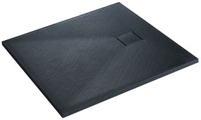 Erga Hyper, SMC sprchová vanička 120x90x2,6 cm + sifón, čierna matná, ERG-V06-SMC-9012S-BK