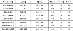 Mexen Velar, sprchový kút s posuvnými dverami 140(dvere) x 100(stena) cm, 8mm číre sklo, medená matná, 871-140-100-01-65