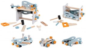 Drevená dielňa s náradím EcoToys – 52 dielov