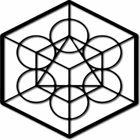 Drevený geometrický obraz na stenu žatva: Prírodná preglejka - Topoľ  natural Rozmer 50 cm 3966-50093 PR0336