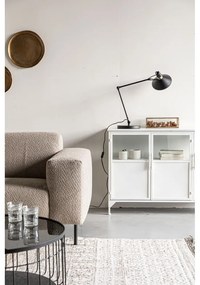 Čierna stolová lampa s kovovým tienidlom (výška 70 cm) Jona – White Label