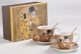 Šálka s podšálkou- set 2 ks ,Gustav Klimt  The Kiss, Queen Isabell