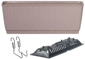 Truhlík s háčikmi TEZIR mocca