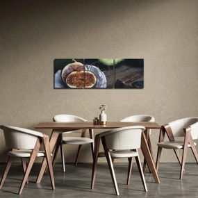 Obrázok fíg a avokáda (s hodinami) (90x30 cm)