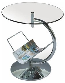 Halmar Konferenčný stolík ALMA 50x45 cm lesklý chróm V-CH-ALMA-LAW-BEZBARWNY