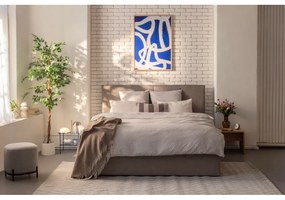 Čalúnená dvojlôžková posteľ taupe s úložným priestorom s roštom 180x200 cm Thessa Bold – Bonami Selection