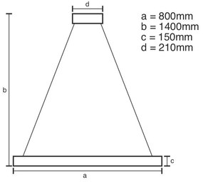 Moderné svietidlo NEDES LED svietidlo + diaľkový ovládač 55W J6302/C